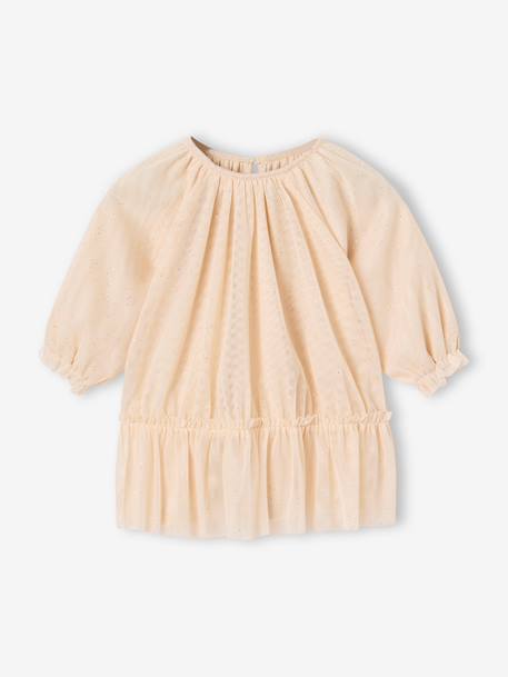 Robe bébé fille manches longues doré 1 - vertbaudet enfant 