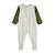 Pyjama bébé avec pieds retroussables en velours pistache Beige 3 - vertbaudet enfant 