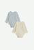 Lot de 2 bodies bébé manches longues ouverture croisée voix lactée Bleu 1 - vertbaudet enfant 