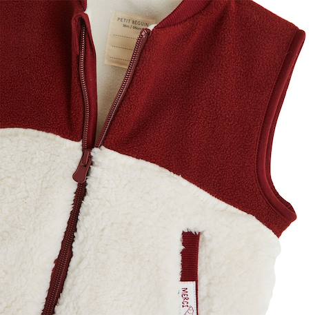 Veste sans manches garçon en sherpa pistache Bordeaux 4 - vertbaudet enfant 