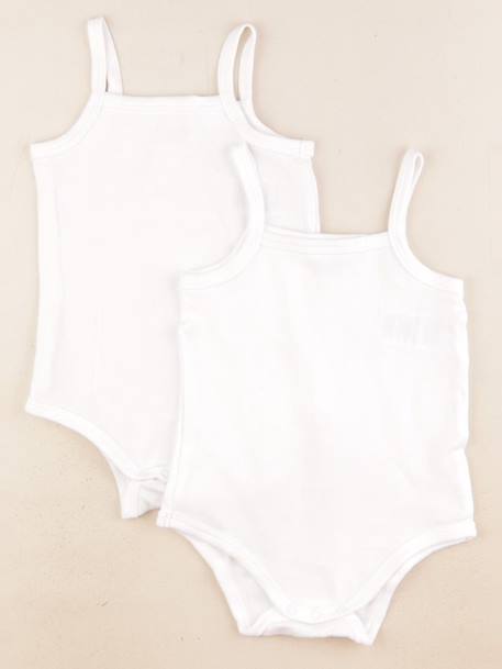 Lot de 2 bodies en coton - 36 mois Blanc 1 - vertbaudet enfant 