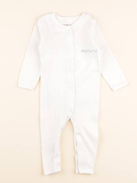 Pyjama coton - 9 mois Blanc 1 - vertbaudet enfant 