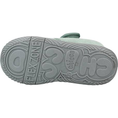 Chaussons garçon à scratch Bleu+Vert 12 - vertbaudet enfant 