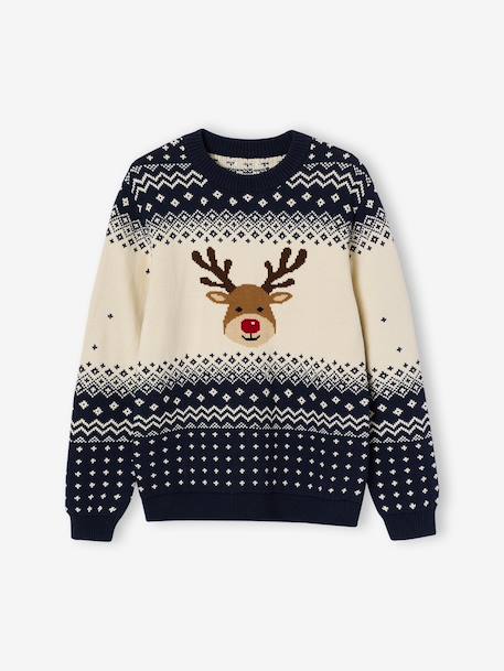 Pull de Noël Adulte Mixte Capsule Famille marine 8 - vertbaudet enfant 