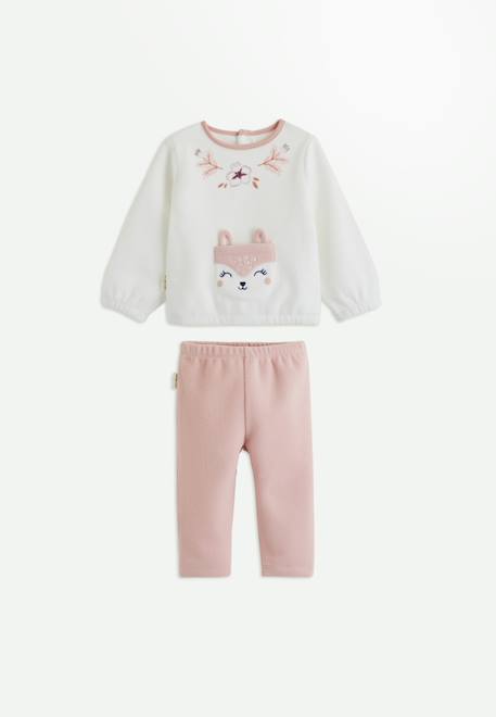 Pyjama fille 2 pièces en polaire cléo Rose 1 - vertbaudet enfant 