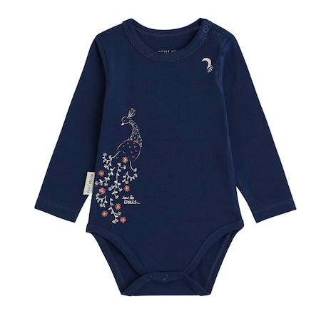 Lot de 2 bodies bébé manches longues ollie Bleu 3 - vertbaudet enfant 