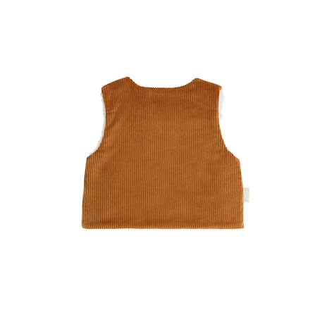 Veste sans manches fille réversible en sherpa cléo Camel 4 - vertbaudet enfant 