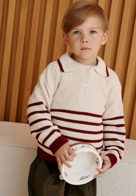 Pull garçon en tricot pistache Bordeaux 1 - vertbaudet enfant 