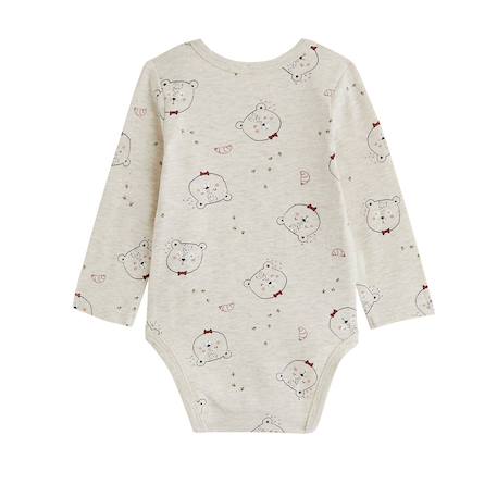 Lot de 2 bodies bébé manches longues pistache Gris 3 - vertbaudet enfant 