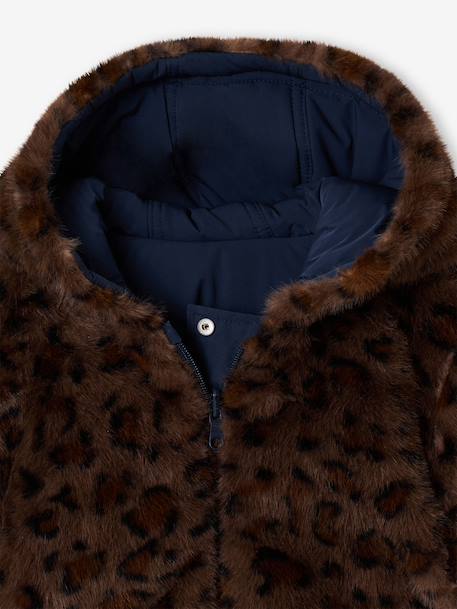Parka réversible enfant fille kaki+marine 16 - vertbaudet enfant 