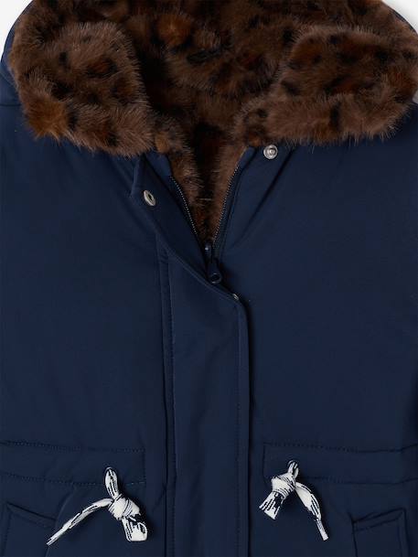 Parka réversible enfant fille kaki+marine 15 - vertbaudet enfant 