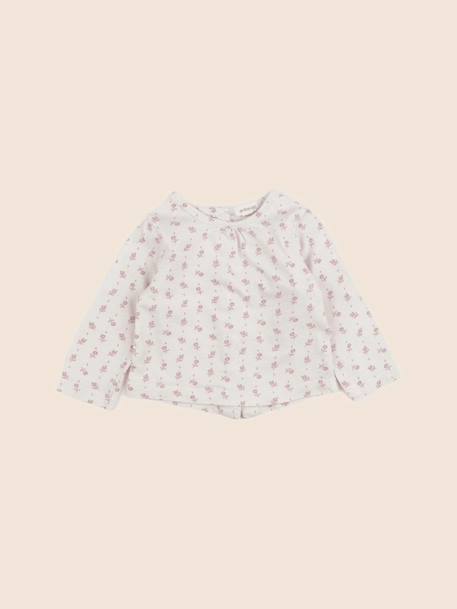 Tee-shirt - 3 mois Beige, rose 1 - vertbaudet enfant 