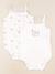 Lot de 2 bodies en coton - 36 mois Blanc, rose 1 - vertbaudet enfant 