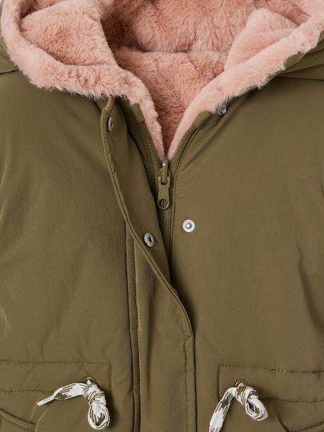 Parka réversible enfant fille kaki+marine 7 - vertbaudet enfant 