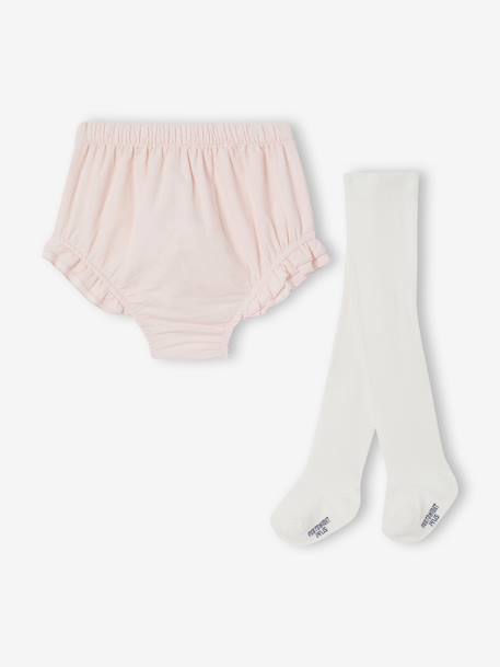 Ensemble bloomer et collants naissance rose pâle 3 - vertbaudet enfant 
