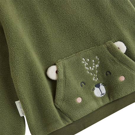 Pyjama garçon 2 pièces en polaire pistache Kaki 3 - vertbaudet enfant 