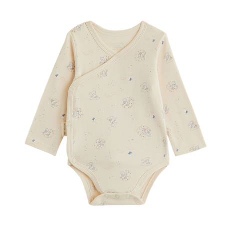 Lot de 2 bodies bébé manches longues ouverture croisée voix lactée Bleu 5 - vertbaudet enfant 