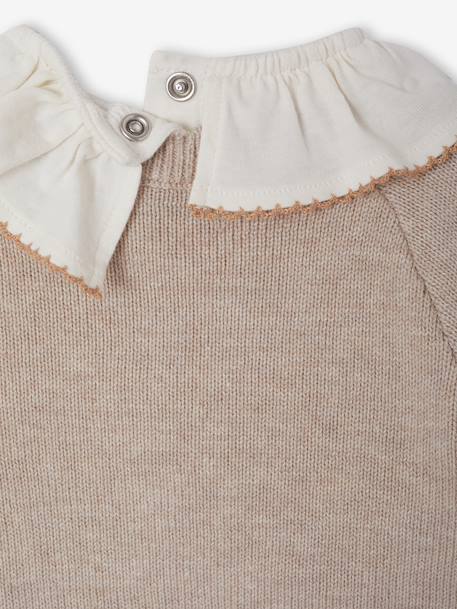 Ensemble 3 pièces naissance bébé tricot beige chiné 9 - vertbaudet enfant 