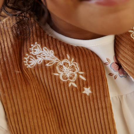 Veste sans manches fille réversible en sherpa cléo Camel 6 - vertbaudet enfant 