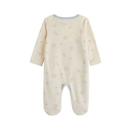 Pyjama bébé en velours ouverture zippée voix lactée Bleu 3 - vertbaudet enfant 