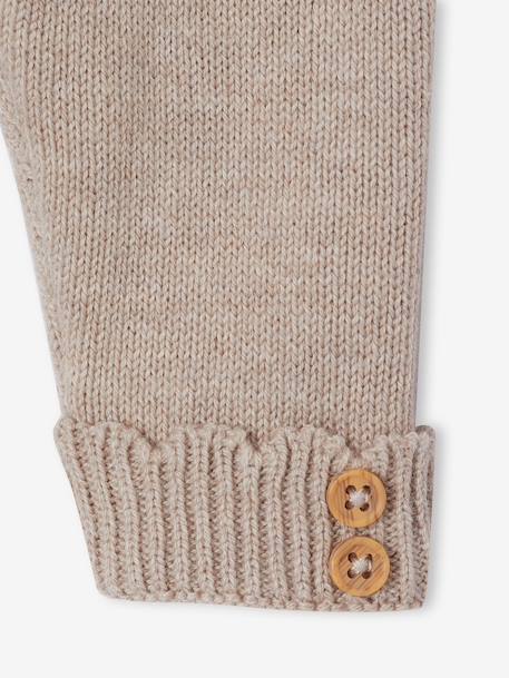 Ensemble 3 pièces naissance bébé tricot beige chiné 8 - vertbaudet enfant 