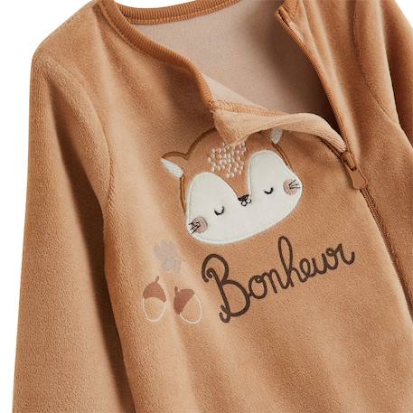 Lot de 2 pyjamas bébé en velours ouverture zippée caramel Marron 5 - vertbaudet enfant 