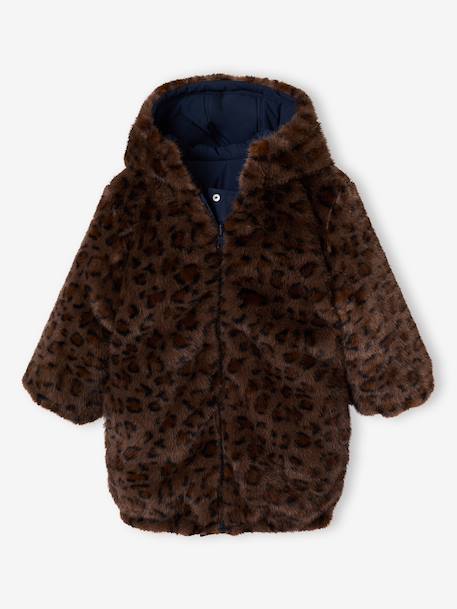 Parka réversible enfant fille kaki+marine 11 - vertbaudet enfant 