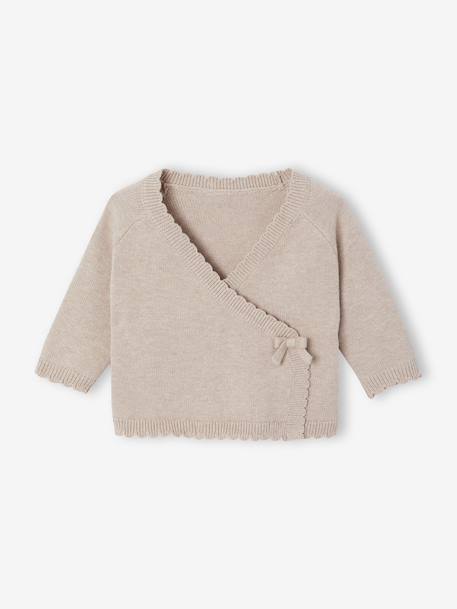 Ensemble 3 pièces naissance bébé tricot beige chiné 2 - vertbaudet enfant 