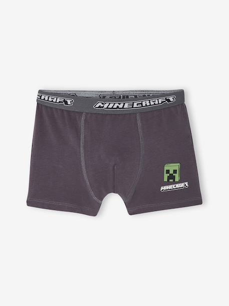Lot de 5 boxers Minecraft garçon anthracite 2 - vertbaudet enfant 