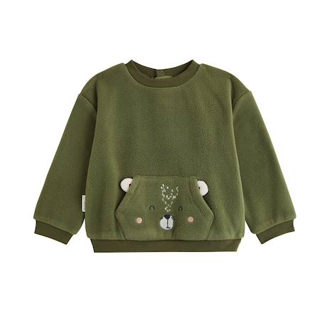 Pyjama garçon 2 pièces en polaire pistache Kaki 6 - vertbaudet enfant 