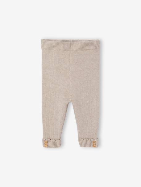 Ensemble 3 pièces naissance bébé tricot beige chiné 4 - vertbaudet enfant 