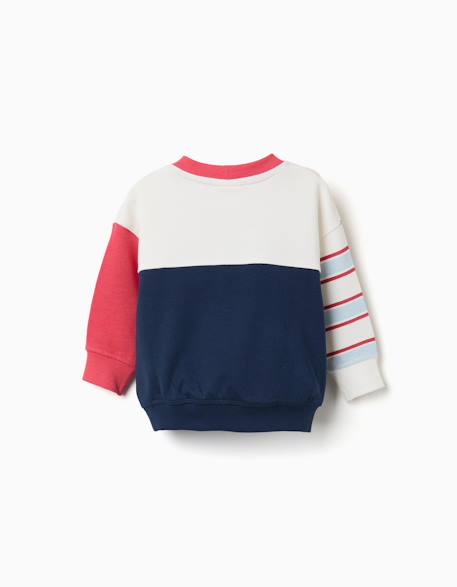 Sweat en coton peigné avec imprimés mickey Bleu foncé 2 - vertbaudet enfant 