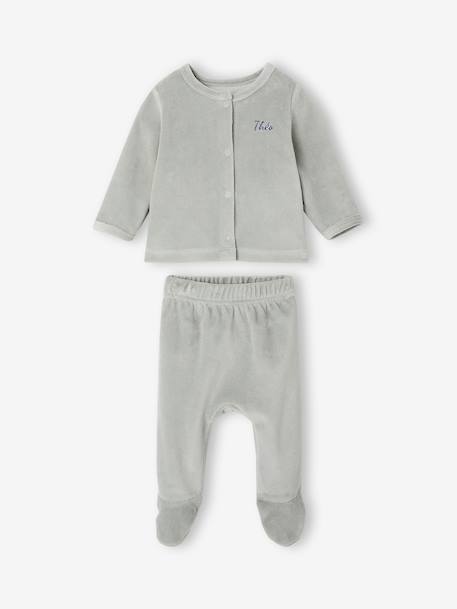Lot de 2 pyjamas naissance manches longues vert sauge 7 - vertbaudet enfant 