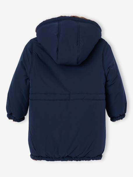 Parka réversible enfant fille kaki+marine 13 - vertbaudet enfant 