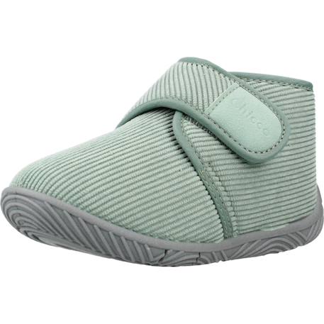 Chaussons garçon à scratch Bleu+Vert 10 - vertbaudet enfant 