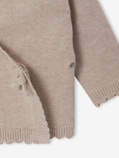 Ensemble 3 pièces naissance bébé tricot beige chiné 6 - vertbaudet enfant 