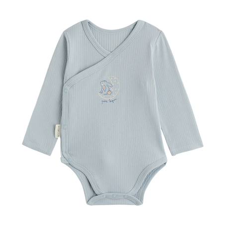 Lot de 2 bodies bébé manches longues ouverture croisée voix lactée Bleu 6 - vertbaudet enfant 