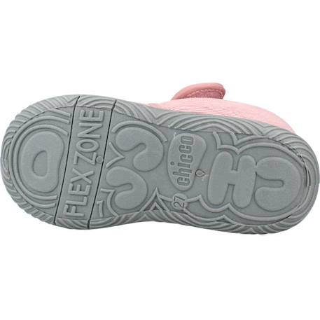 Chaussons fille à scratch Rose 6 - vertbaudet enfant 