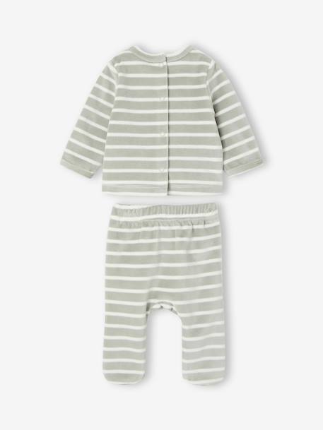 Lot de 2 pyjamas naissance manches longues vert sauge 2 - vertbaudet enfant 
