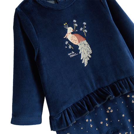 Pyjama bébé en velours ollie Bleu 4 - vertbaudet enfant 