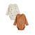 Lot de 2 bodies bébé manches longues ouverture croisée caramel Marron 2 - vertbaudet enfant 