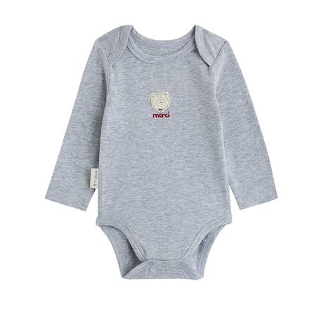 Lot de 2 bodies bébé manches longues pistache Gris 5 - vertbaudet enfant 