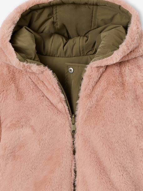 Parka réversible enfant fille kaki+marine 8 - vertbaudet enfant 
