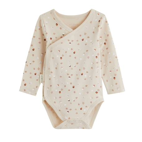 Lot de 3 bodies bébé manches longues ouverture croisée caramel Marron 5 - vertbaudet enfant 