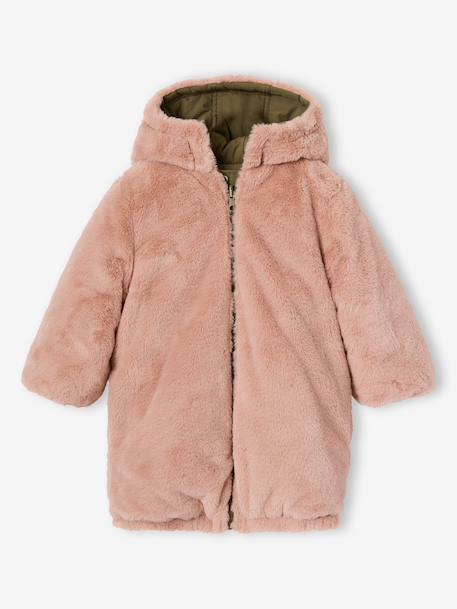 Parka réversible enfant fille kaki+marine 3 - vertbaudet enfant 