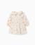 Robe en coton à manches longues avec broderie florale Blanc 1 - vertbaudet enfant 