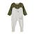 Pyjama bébé avec pieds retroussables en velours pistache Beige 2 - vertbaudet enfant 