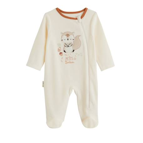 Lot de 2 pyjamas bébé en velours ouverture zippée caramel Marron 6 - vertbaudet enfant 
