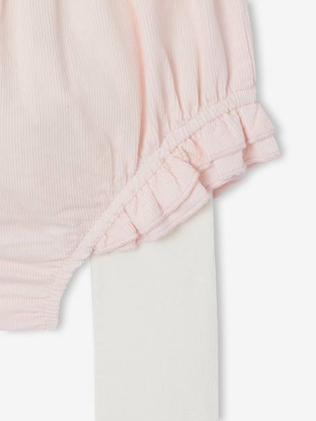 Ensemble bloomer et collants naissance rose pâle 4 - vertbaudet enfant 