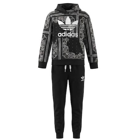 Ensemble de survêtement garçon en coton Black, white 1 - vertbaudet enfant 